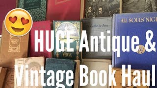 HUGE Antique and Vintage Book Haul | Flea Market and Thrift Store Finds