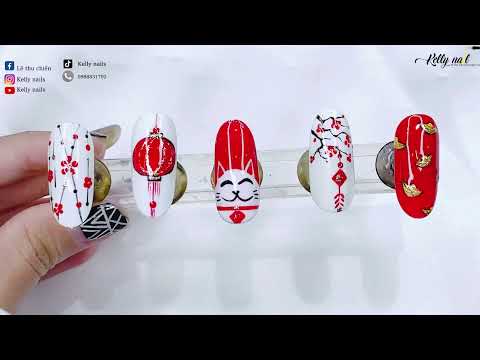 Video 5 Mẫu vẽ nail Tết mới nhất 2022 - siêu dễ vẽ | Kelly... - youtube