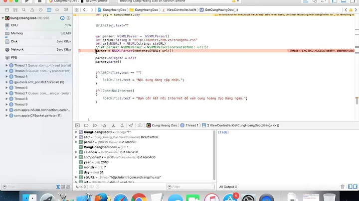 XCode Fix Issue: EXC_BAD_ACCESS (code=1, adress=0xc) NSXMLParser . Stack Overflow