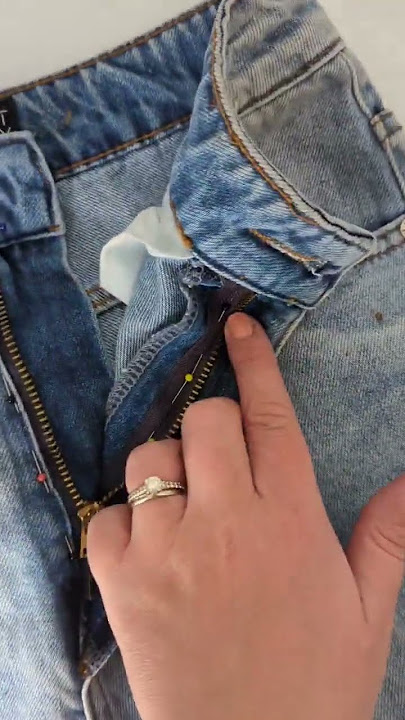 How to fix a zipper on jeans, replace the zip in a pair of jeans and keep  the original top stitching · VickyMyersCreations