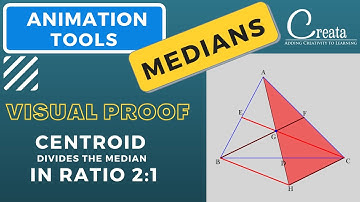 VISUAL PROOF | Centroid Divides the Median in Ratio of 2:1 | Using ANIMATION Tools | CREATA CLASSES