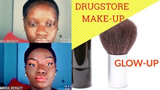 DrugStore Makeup GlowUp-Look on Darksin