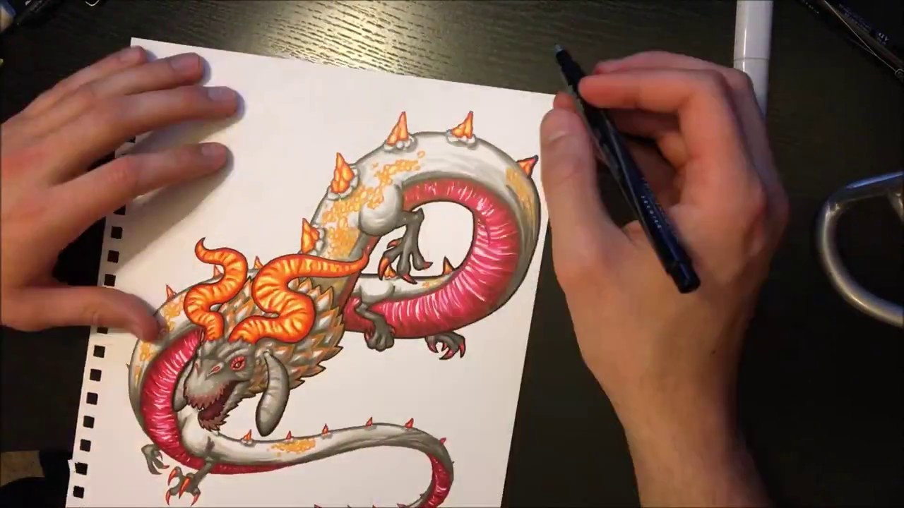 Speed Drawing - Zelda Breath of the Wild: Dinraal 