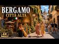 Where Italy Still Feels Like Italy | Bergamo Città Alta 4K Walking Tour