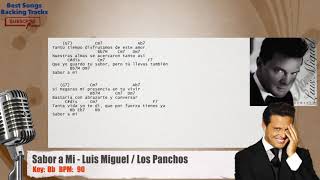 🎙 Sabor a Mi - Luis Miguel / Los Panchos Vocal Backing Track with chords and lyrics chords