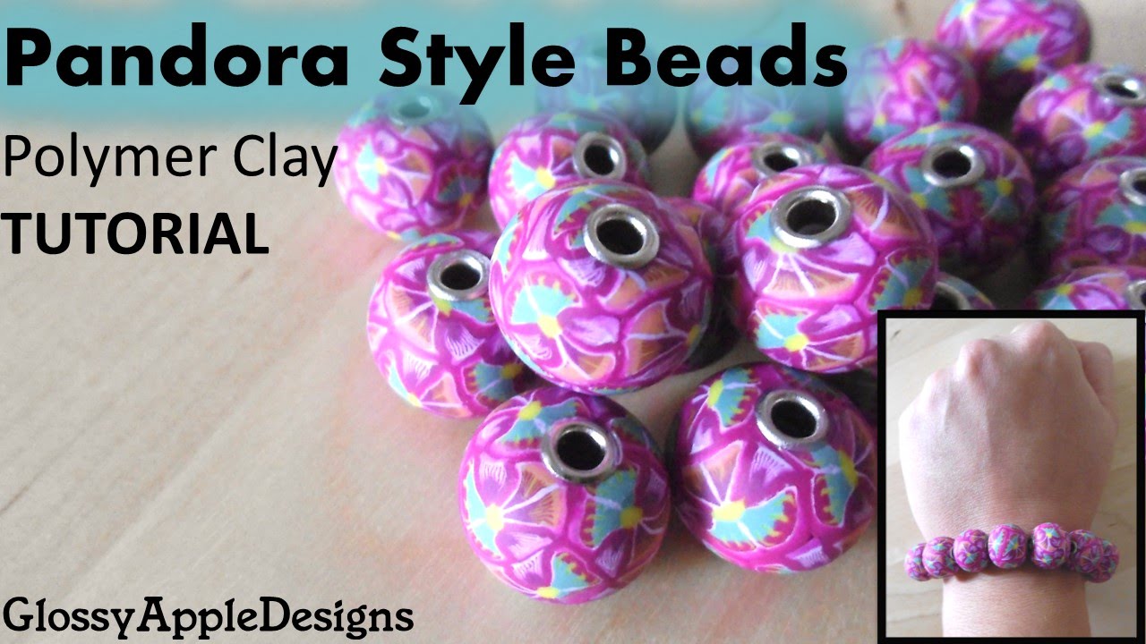 Polymer Clay Tutorial Beads And Pendants Using Fimo Polymer Clay Youtube Pandora Style Beads Polymer Clay Beads Polymer Clay Beads Diy