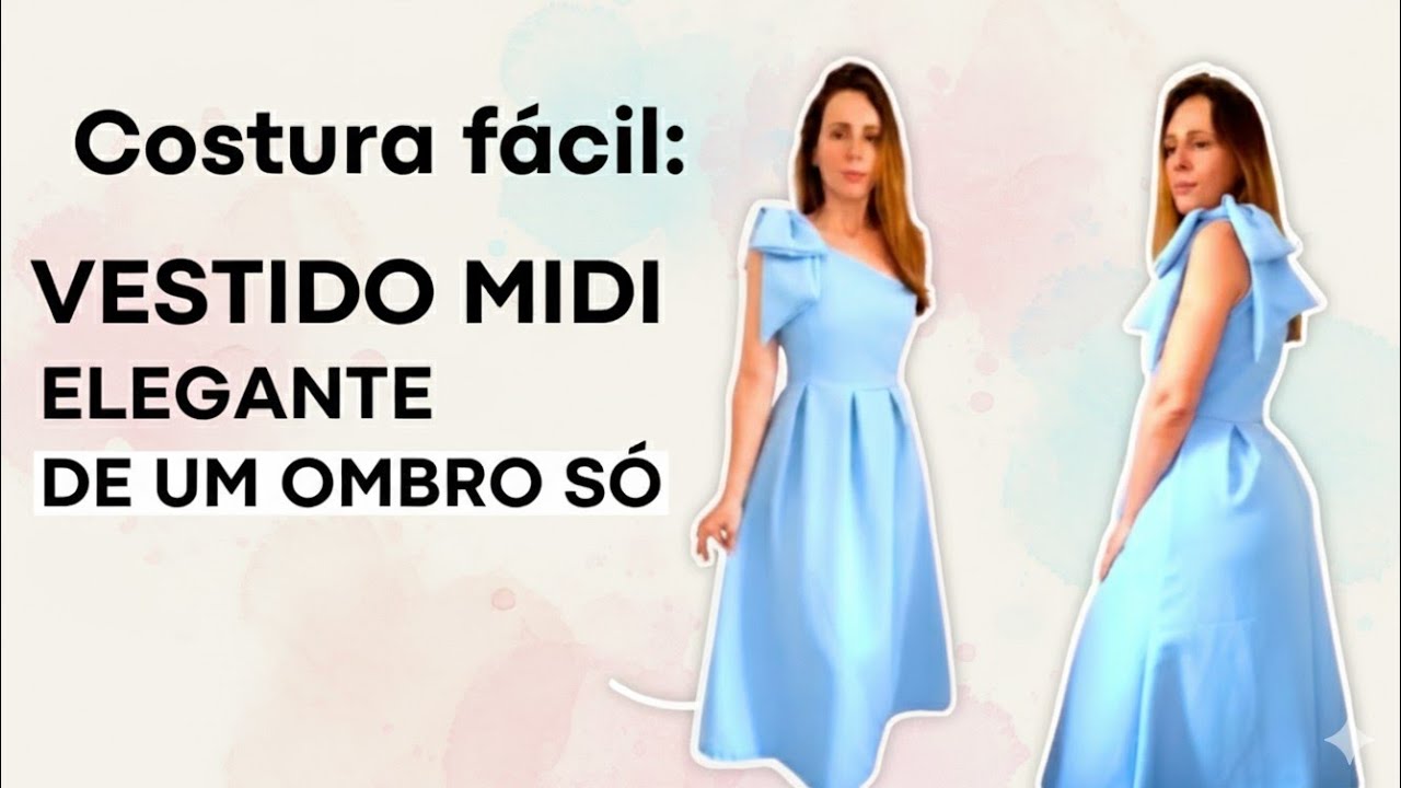 Costura de vestido MIDI elegante de um ombro só com laço 