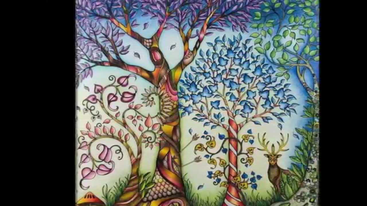 Заколдованный рисунок. Таинственный лес Джоанны Басфорд. Джоанна Басфорд Зачарованный лес дерево. Джоанна Бэсфорд таинственный сад.