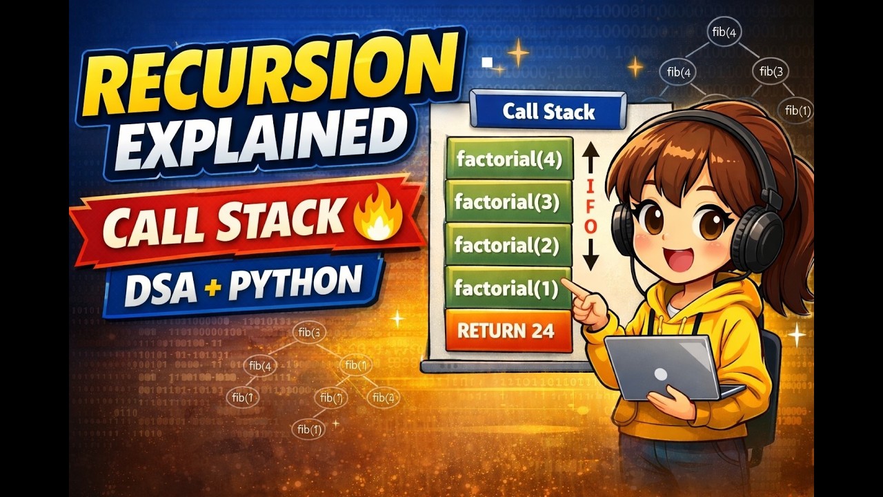 Recursion in DSA using Python | Complete Explanation with Examples ...