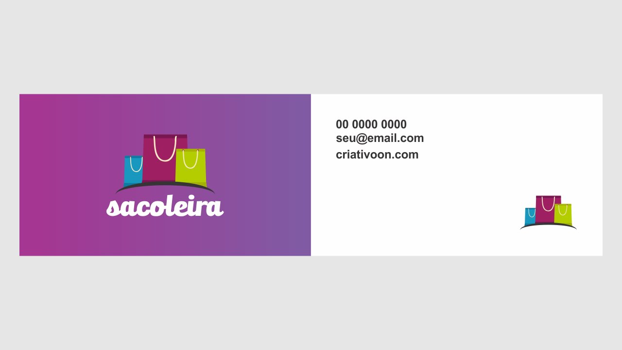 Cartão de visita sacoleira - grátis e vetor