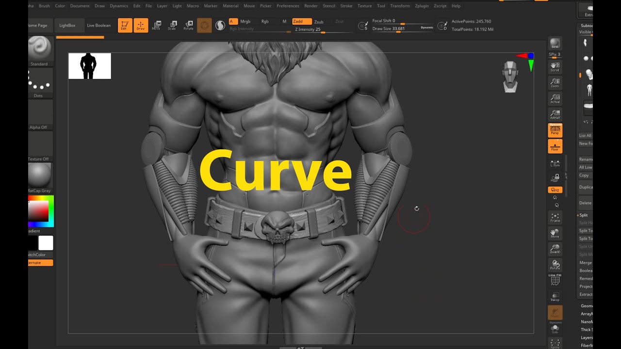 zbrush curve helper