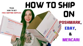 shipping differences on Poshmark, eBay, & Mercari explained + how to get free shipping supplies