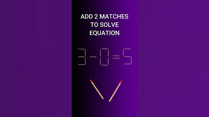 Match Stick Puzzle I | 3 + 0 = 5 | Can you solve it? | #shorts #matchstickpuzzle