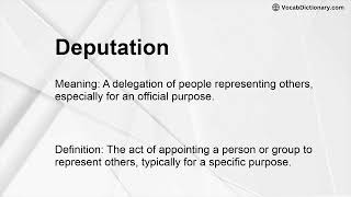 Deputation Meaning