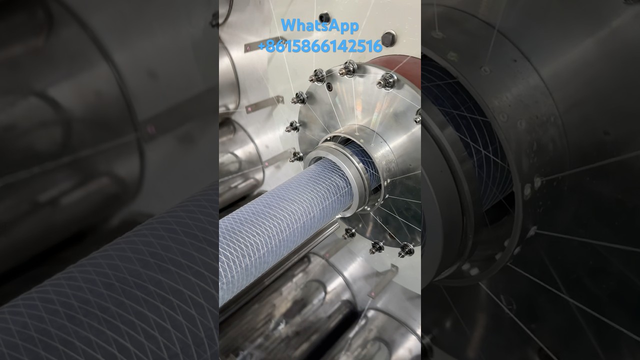 Large diameter PVC garden water hose production line testing #hose #machine #extruder #factory