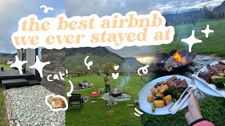 staying in the BEST tiny home with farm animals in new zealand & driving to milford sound
