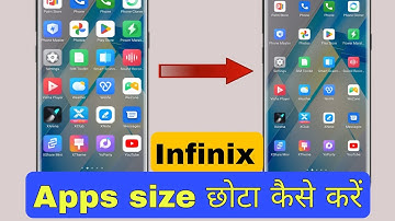 Infinix App size sota kaise kare | Infinix App icon size settings