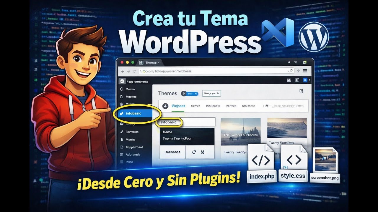 como crear un tema en blanco en WordPress - YouTube