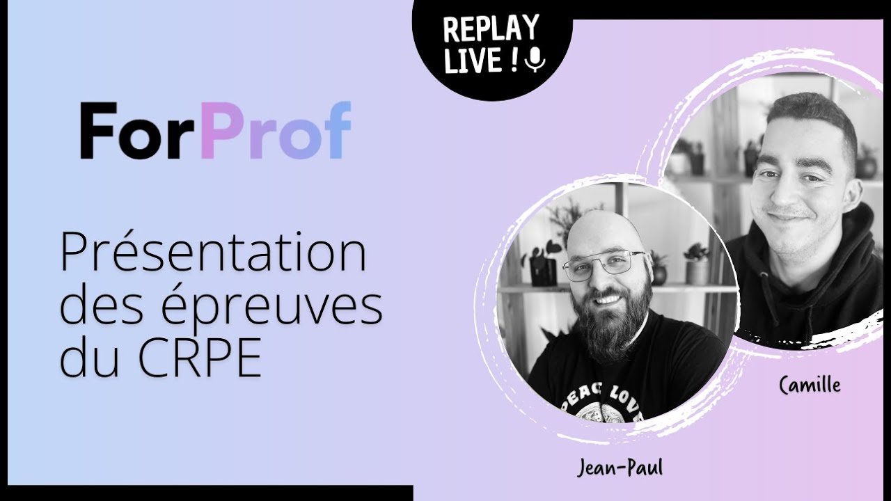 🔴 LIVE - Présentation des épreuves du CRPE - YouTube