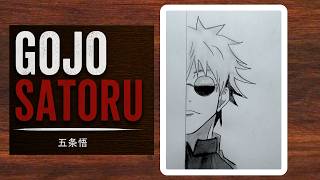 Gojo drawing | How to draw Satoru Gojo easy | Jujutsu Kaisen | Half face anime drawing | Drawing