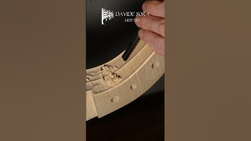 Cello scroll - 13 - Flutings of the back - Blending of the channels #shorts
