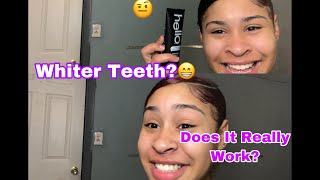 Whitening My Teeth With Hello Charcoal Activated Toothpaste Mariah.n1
