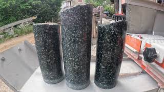 Fabrication de photophores en granit noir