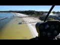 Landing on an extremely small dock in a robinson r22