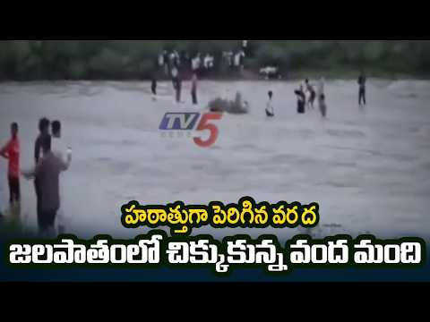 హఠాత్తుగా పెరిగిన వరద..100 Tourists Stranded at Damoh Waterfall Rescued | Rajasthan || TV5 News - TV5NEWS