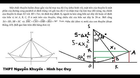THPT Nguyễn Khuyến 2026: Một chiếc thuyền buồm được gắn vào hệ trục toạ độ Oxy (như hình vẽ), mặt