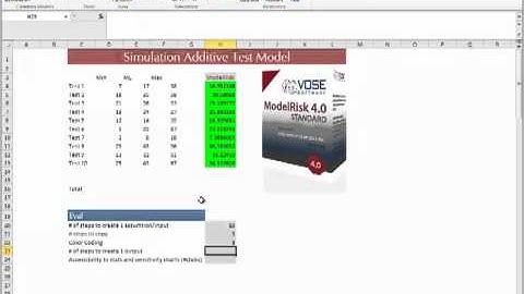 Excel simulation Show-Down (Part 2) - ModelRisk 4.0 Additive Model Tutorial