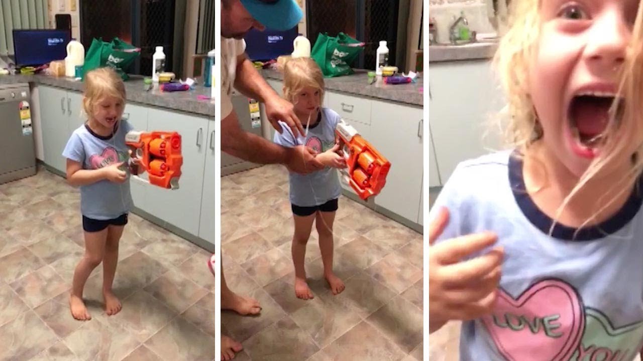 Girl Pulls Out Tooth Using Nerf Gun YouTube