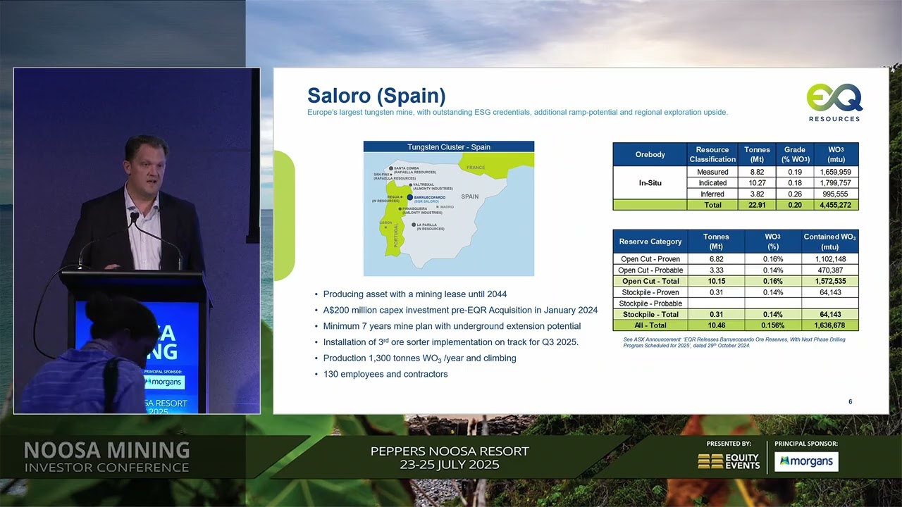 EQ Resources presenting at the Noosa Mining Conference