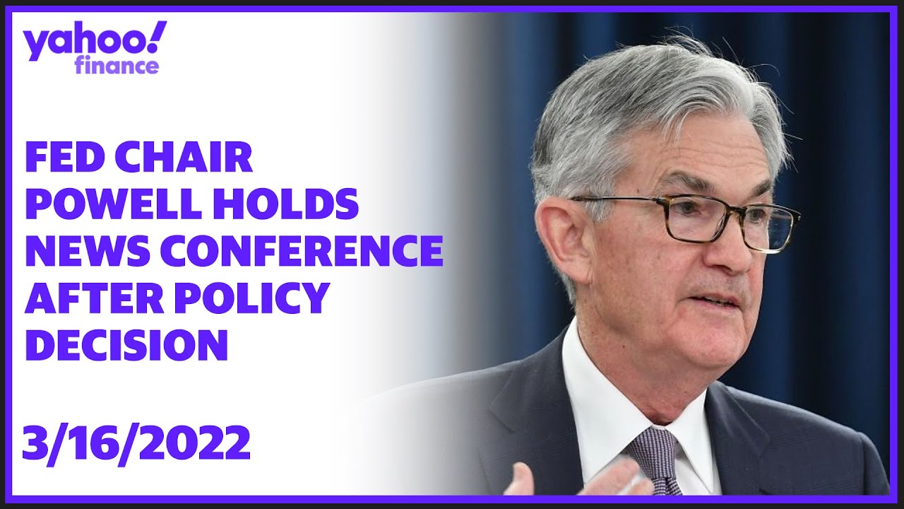 Fed Chair Jerome Powell holds news conference after policy decision ...