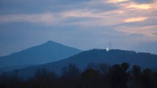 Mill Mountain STAR and Cahas sunset time lapse Feb 15 2020.