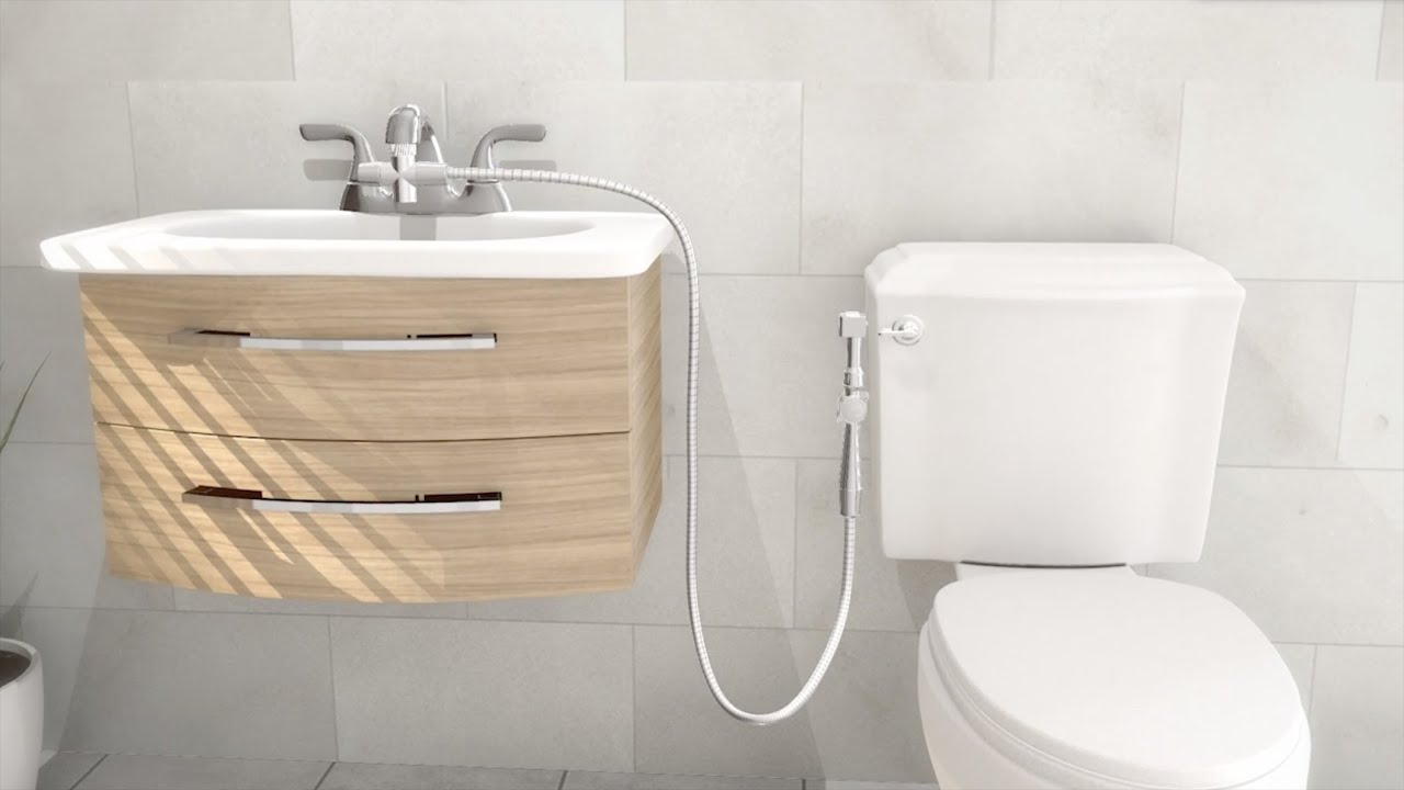 RinseWorks Aquaus 360 Hand Held Bidet Sprayer for Faucet Installation