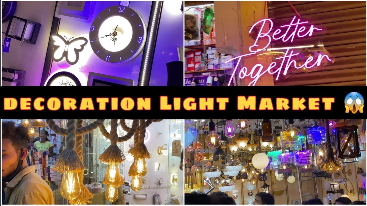 Lights wholesale market Neon lights market Cheapest light Jhoomar