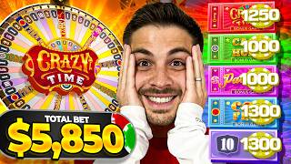 ONLY DOING $5,000 CRAZY TIME SPINS!!!