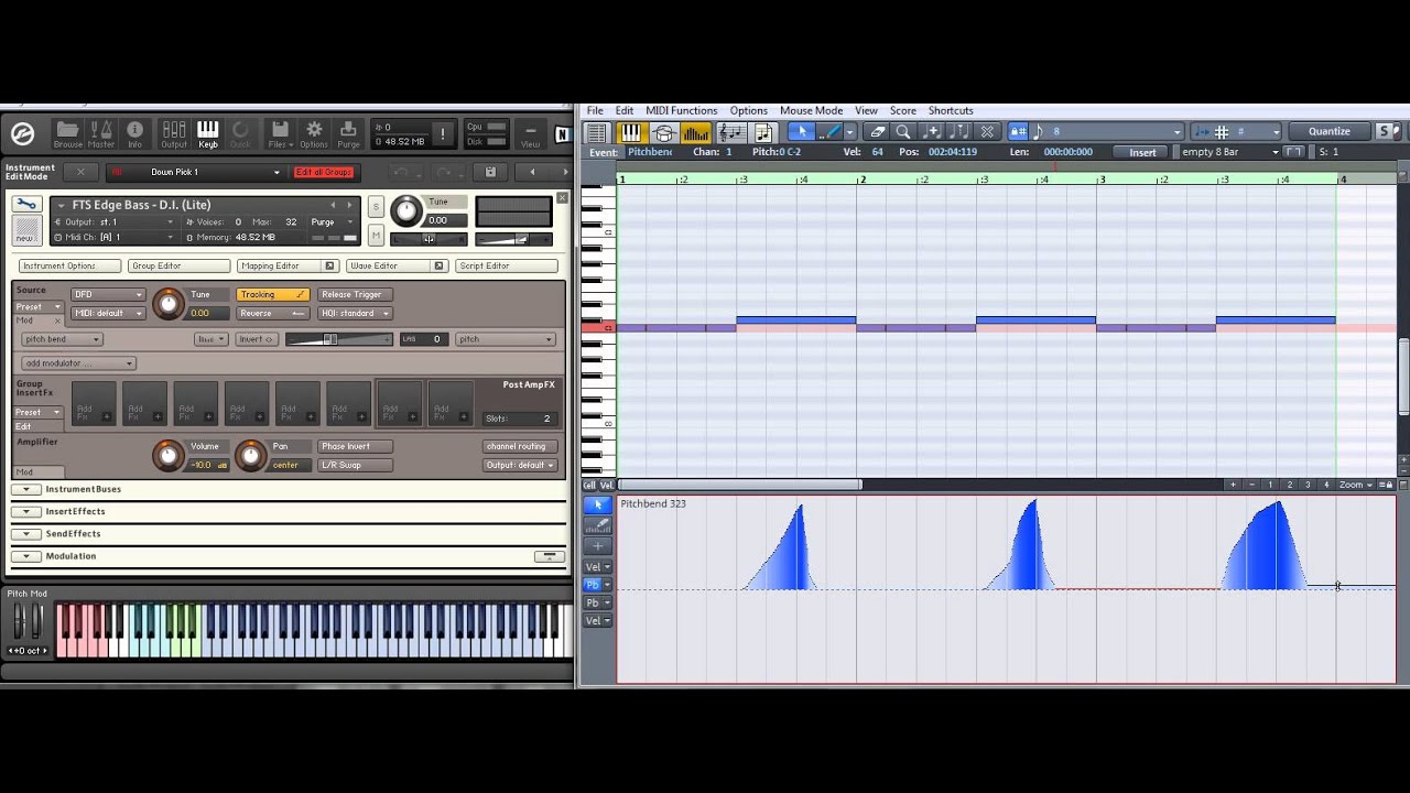 FTS Edge Bass Pitch bend Example YouTube