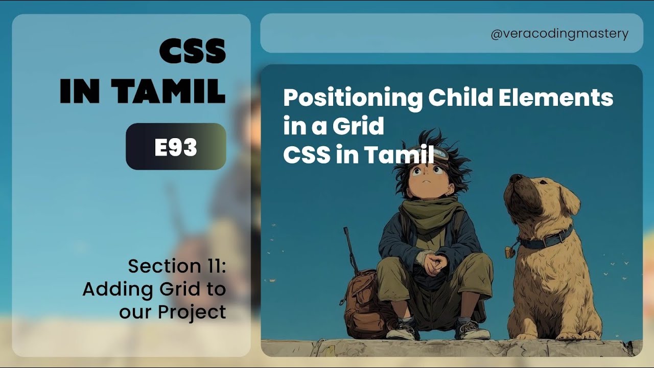 E93: Positioning Child Elements in a Grid | CSS In Tamil - YouTube