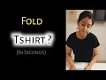 Fold A T-shirt In Just Seconds | How To Fold T Shirt | Virtual Diva #shorts #tshirts #folding