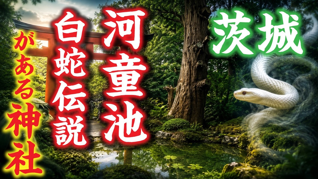 「河童池」と「白蛇伝説」がある茨城の神社を歩いてみた