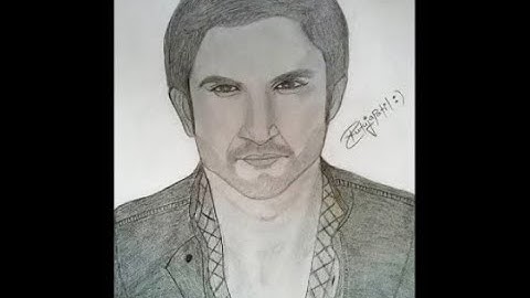 sushant singh rajput sketch | realistic pencil drawing | time lapse