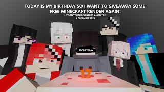 TODAY IS MY BIRTHDAY SO I WANT TO GIVEAWAY SOME FREE MINECRAFT RENDER AGAIN! [FREE]