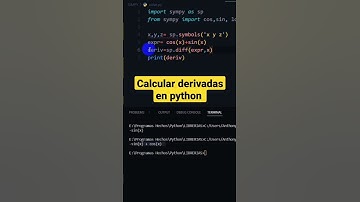 Calcular derivadas en python
