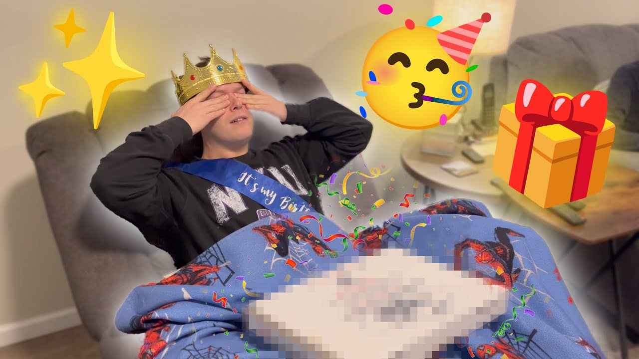 Gabe serenades me with a special Happy Birthday song!