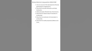 12th CHSE Botany Selection long question 2024 #shorts #shortvideo #botany #longquestion #2024