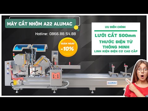Video Máy cắt nhôm hai đầu lưỡi 500mm ALUMAC || KHÔNG MUA LÀ... - youtube