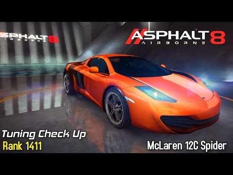 Видео: The Cure vs Rank 1410 | Asphalt 8 Airborne / McLaren 12C Spider (Tuning Check Up)