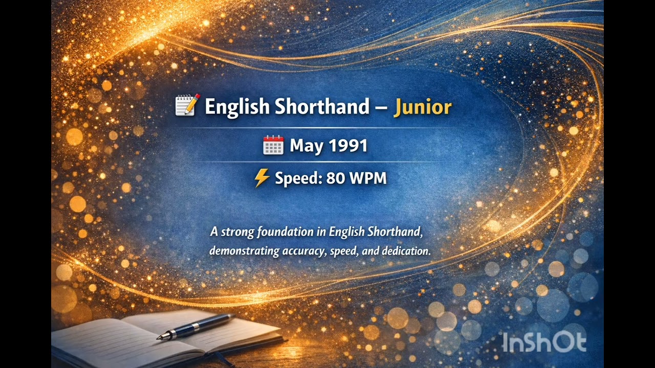English Shorthand Junior May 1991